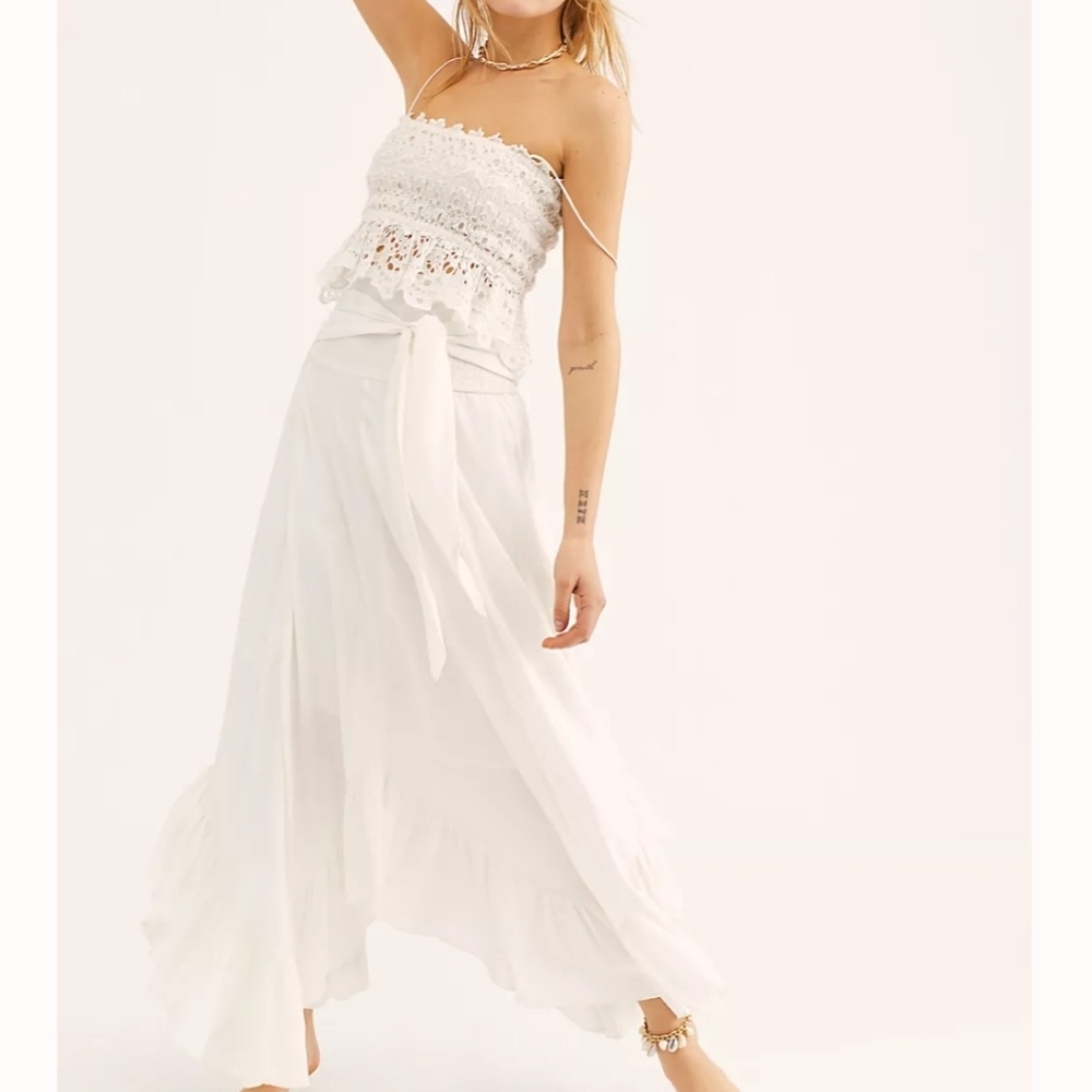 FREE PEOPLE White Tessa Eyelet Skirt Set - Picture 2 of 4
